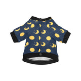 Moon star pattern All Over Print Pet Dog Round Neck Fuzzy Shirt