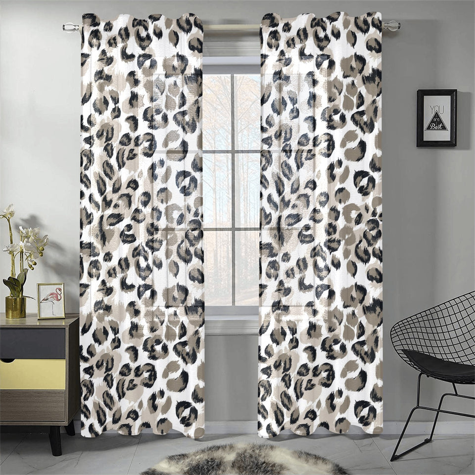 Leopard skin print pattern Gauze Curtain