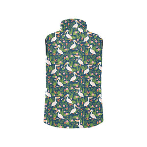 Pelican Pattern Print Design 05 Men's Padded Vest