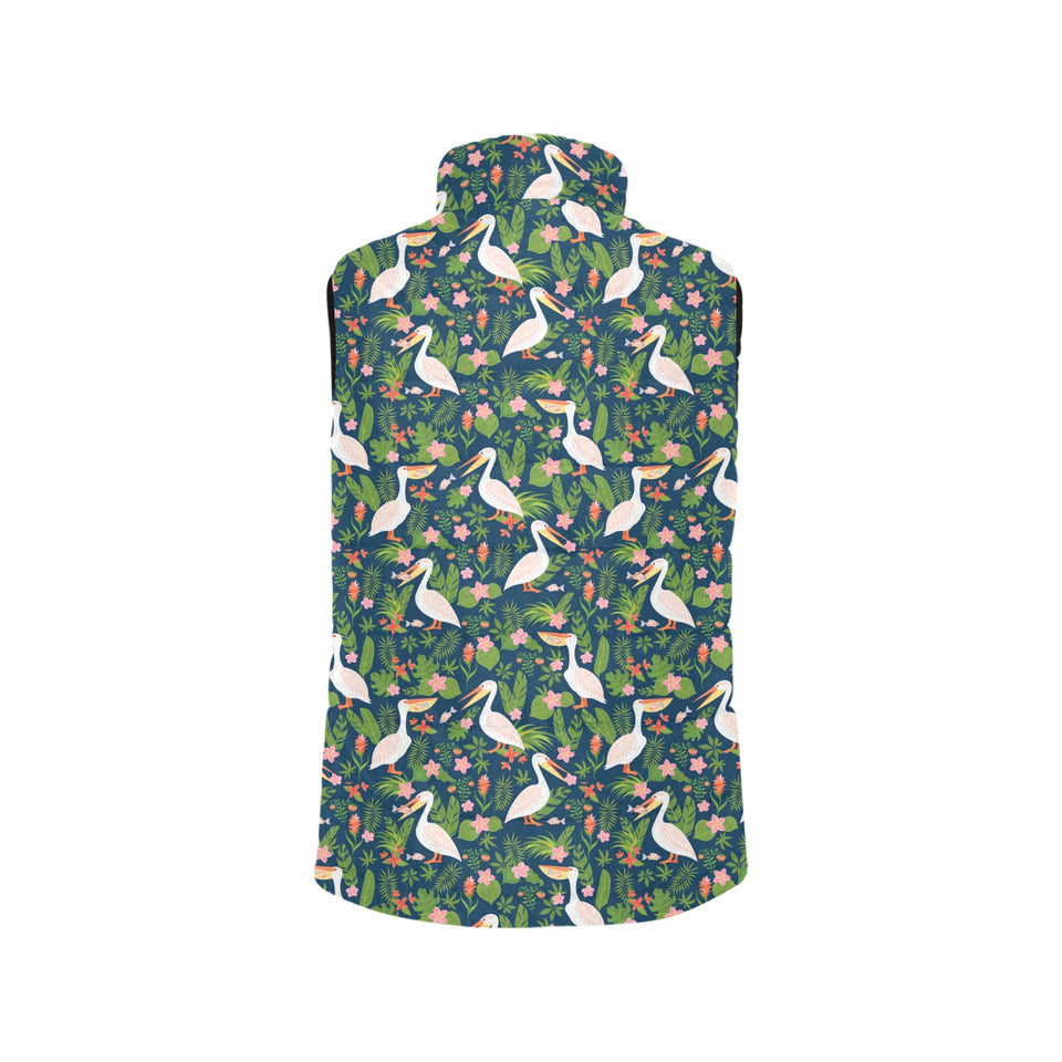 Pelican Pattern Print Design 05 Men's Padded Vest