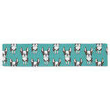Hand drawn boston terrier dog pattern Table Runner