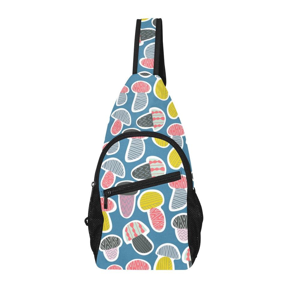 Colorful mushroom design pattern All Over Print Chest Bag