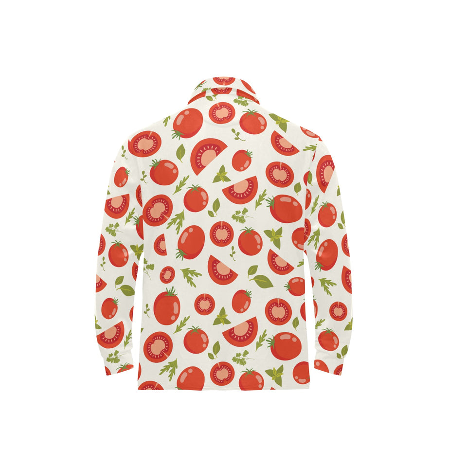Tomato pattern Men's Long Sleeve Polo Shirt