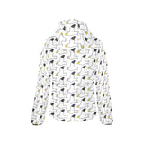 Seagull Pattern Print Design 05 Women's Padded Hooded Jacket