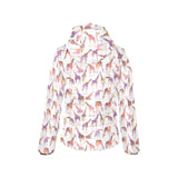Giraffe Pattern Print Design 02 Women's Padded Hooded Jacket