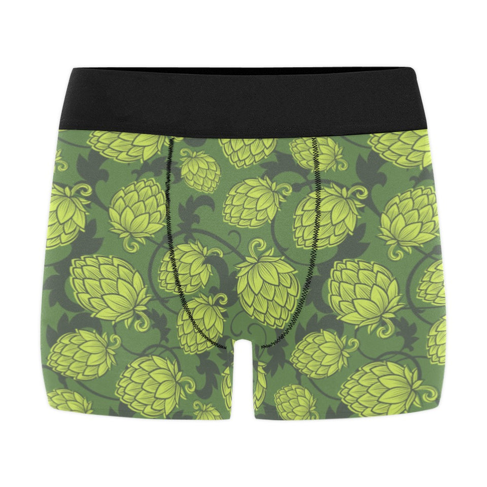 Hop pattern Hop cone background Men's All Over Print Boxer Briefs Men's Underwear