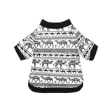 Camel polynesian tribal pattern All Over Print Pet Dog Round Neck Fuzzy Shirt