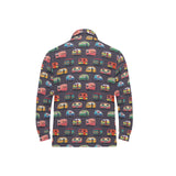 Camper Van Pattern Print Design 02 Men's Long Sleeve Polo Shirt