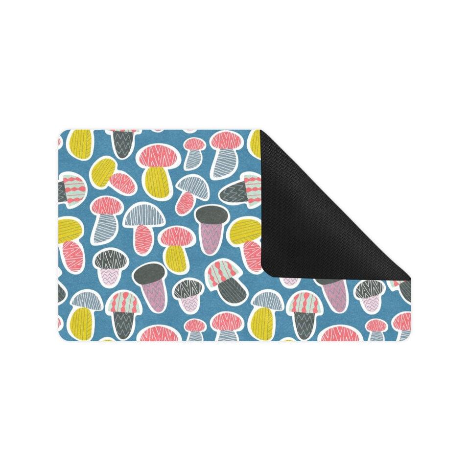 Colorful mushroom design pattern Doormat