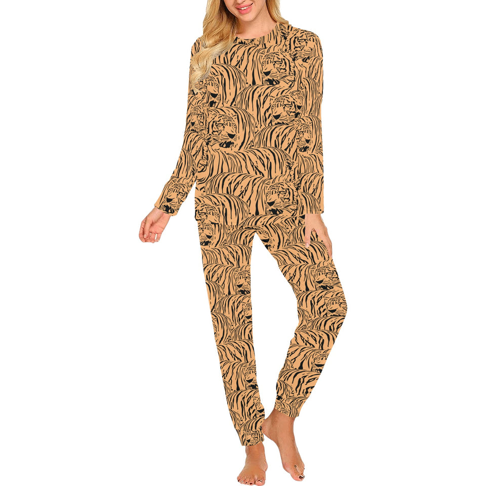 Bengal tigers pattern Women's All Over Print Pajama Set