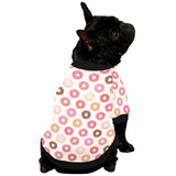 Colorful donut pattern All Over Print Pet Dog Round Neck Fuzzy Shirt