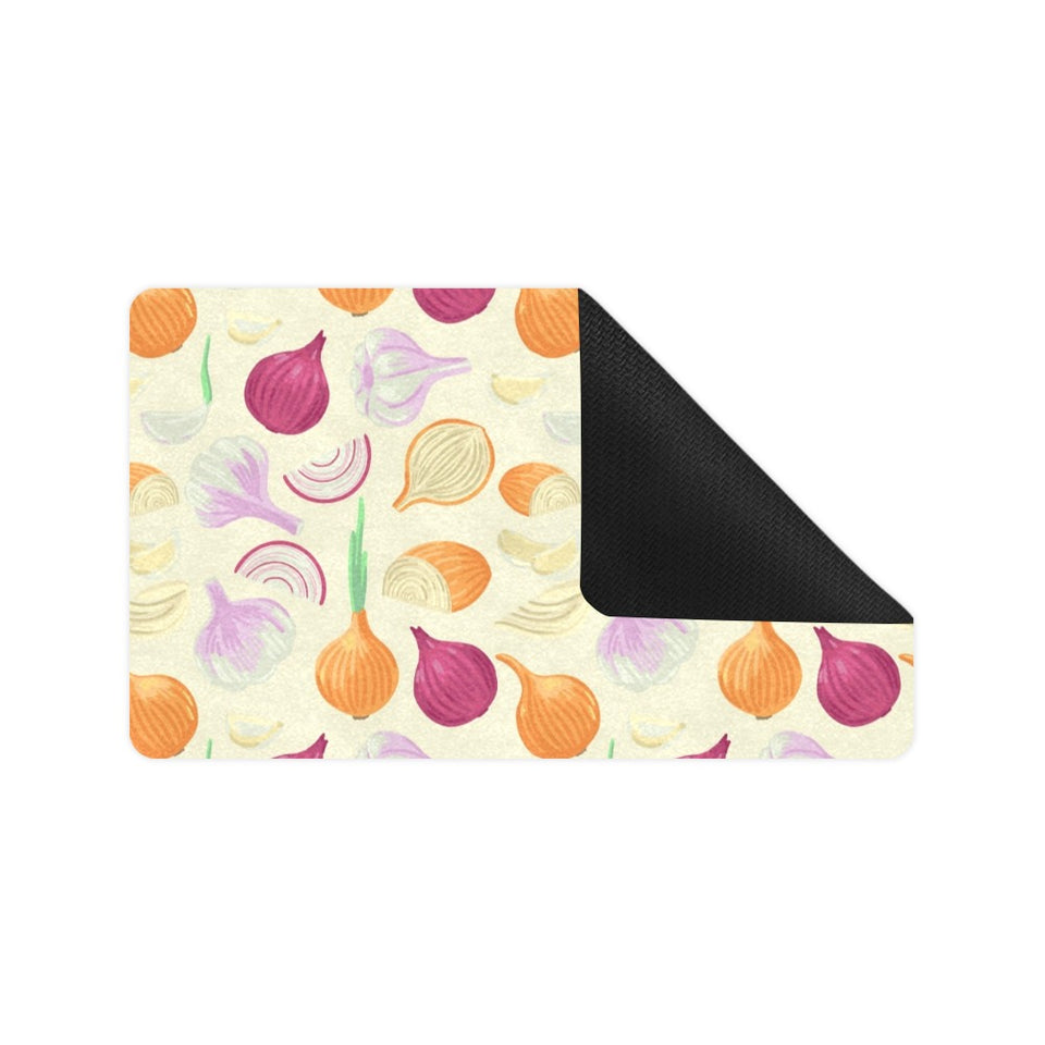 Onion garlic white red pattern Doormat