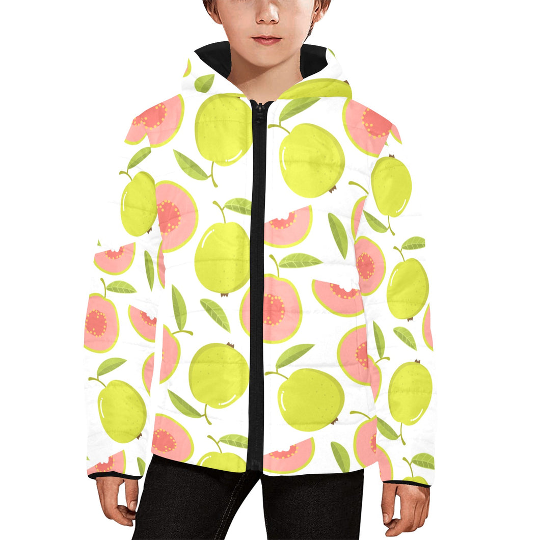 Guava pattern Kids' Boys' Girls' Padded Hooded Jacket