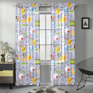 Math Pattern Print Design 04 Gauze Curtain