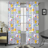 Math Pattern Print Design 04 Gauze Curtain