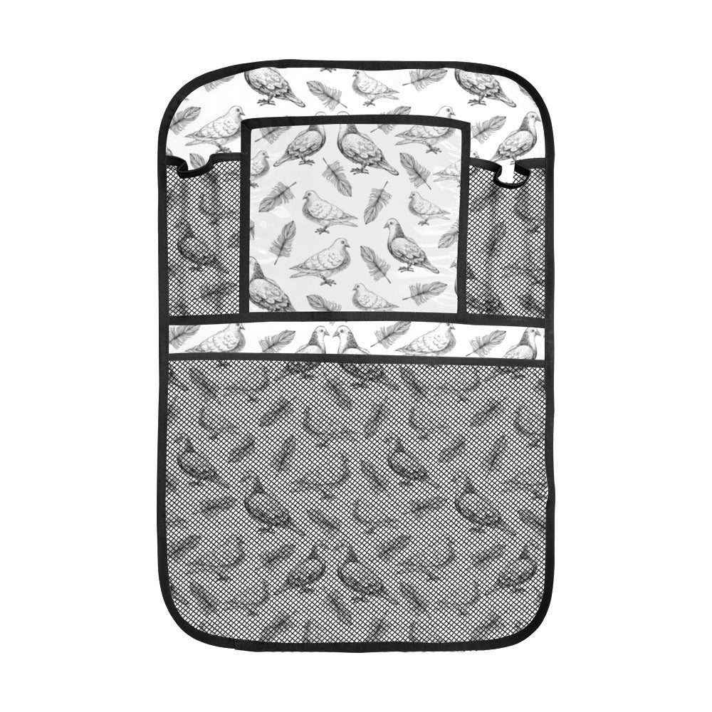 Pigeon Pattern Print Design 05 Car Seat Back Organizer