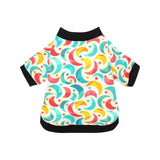 Colorful moon pattern All Over Print Pet Dog Round Neck Fuzzy Shirt
