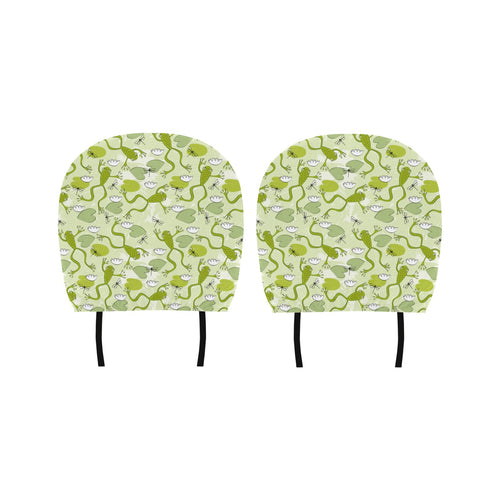 Cute frog dragonfly pattern Car Headrest Cover