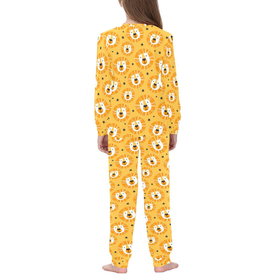 Lion Pattern Print Design 03 Kids' Boys' Girls' All Over Print Pajama Set