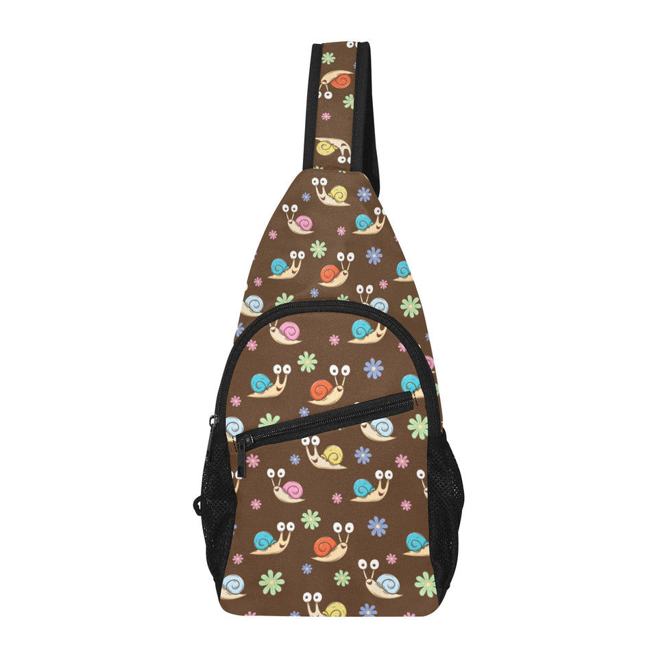 Snail Pattern Print Design 03 All Over Print Chest Bag