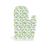 Green Peas Pattern Print Design 04 Heat Resistant Oven Mitts