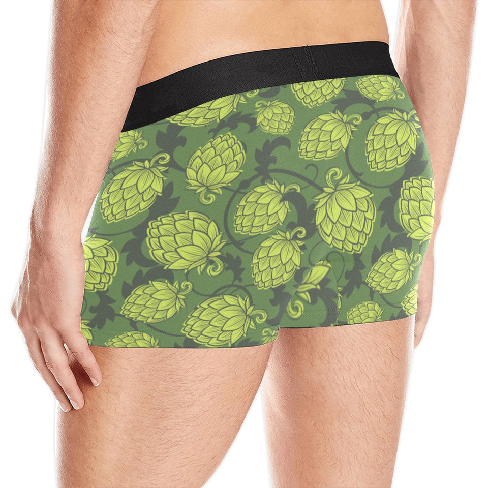 Hop pattern Hop cone background Men's All Over Print Boxer Briefs Men's Underwear