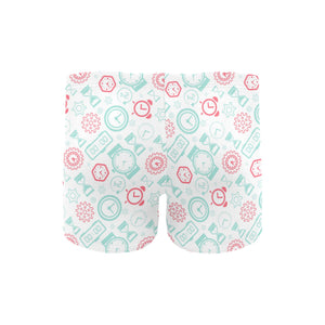 Clock time pattern blackground Men's Swimming Trunks