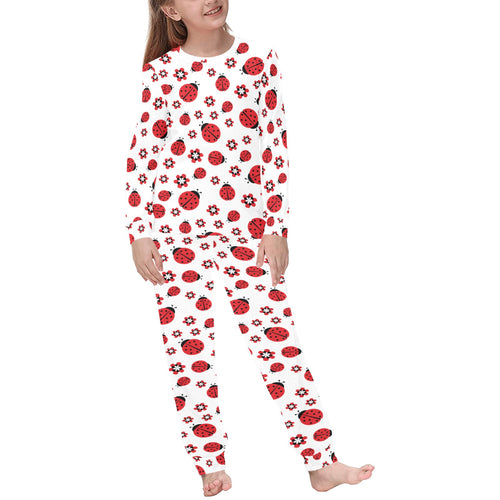 Ladybug Pattern Print Design 04 Kids' Boys' Girls' All Over Print Pajama Set