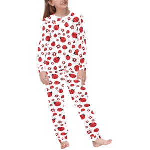 Ladybug Pattern Print Design 04 Kids' Boys' Girls' All Over Print Pajama Set