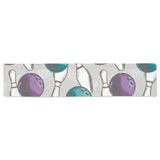 Bowling ball and pin gray background Table Runner
