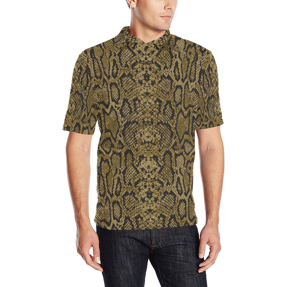 Snake skin pattern Men's All Over Print Polo Shirt