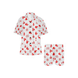 Canada Pattern Print Design 04 Women's V-Neck Short Pajama Set