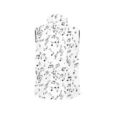 Music Notes Pattern Print Design 04 Women's Padded Vest