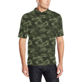 Digital Green camouflage pattern Men's All Over Print Polo Shirt