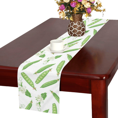 Green Peas Pattern Print Design 04 Table Runner