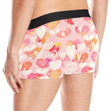 Hand drawn heart design pattern Men's All Over Print Boxer Briefs Men's Underwear