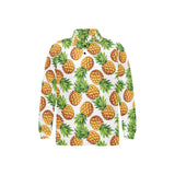 Pineapples design pattern Men's Long Sleeve Polo Shirt