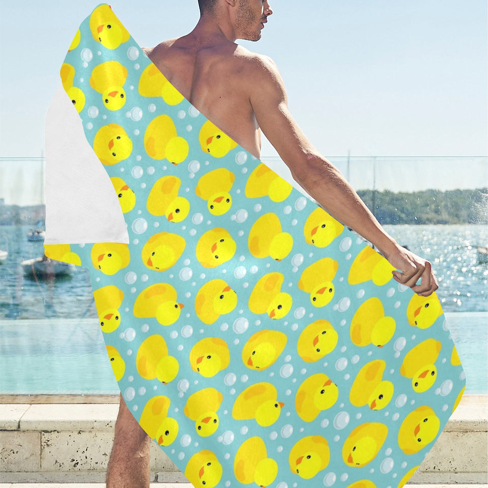 Duck Pattern Print Design 03 Beach Towel