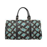 Sea turtle blue stone pattern Travel Bag