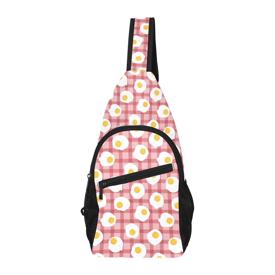 Fried Eggs Pattern Print Design 03 All Over Print Chest Bag