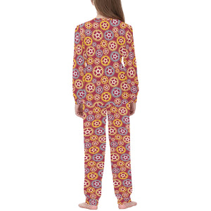 Gear Pattern Print Design 04 Kids' Boys' Girls' All Over Print Pajama Set