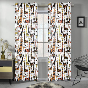 Giraffe Pattern Print Design 05 Gauze Curtain
