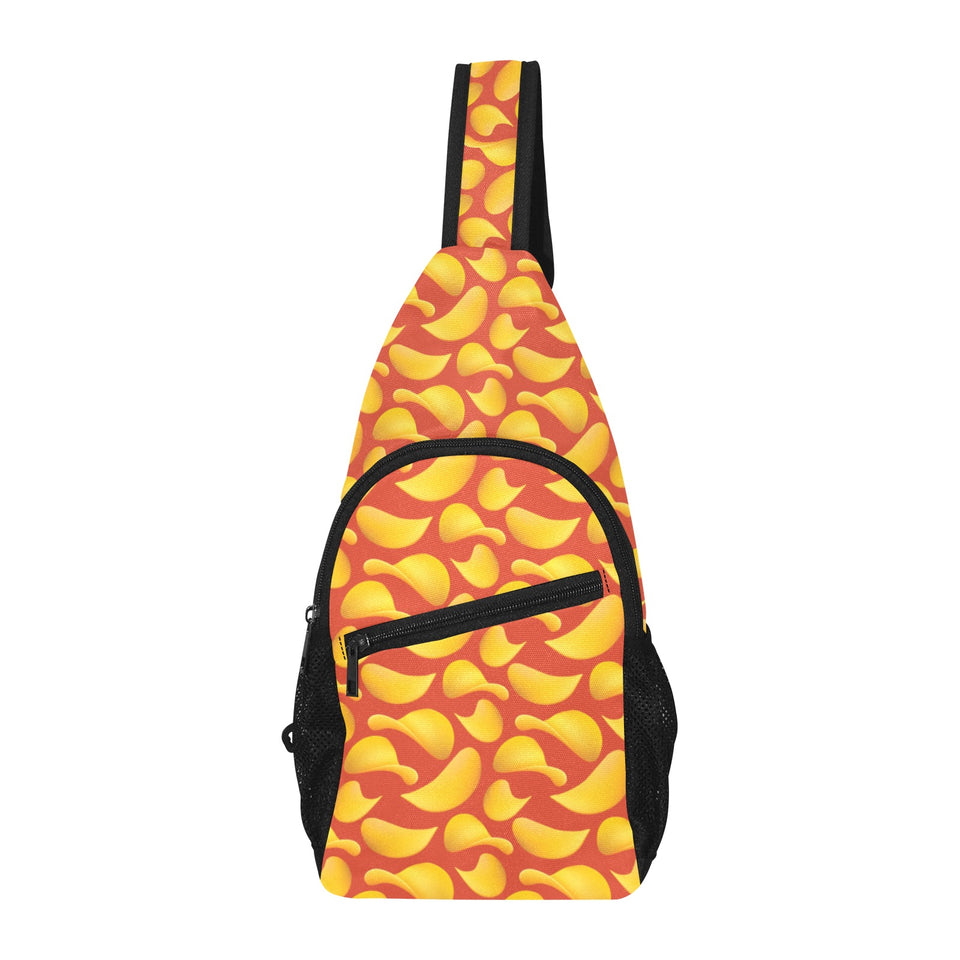 Potato Chips Pattern Print Design 05 All Over Print Chest Bag