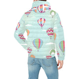 Hot Air Balloon design Pattern Men's Padded Hooded Jacket