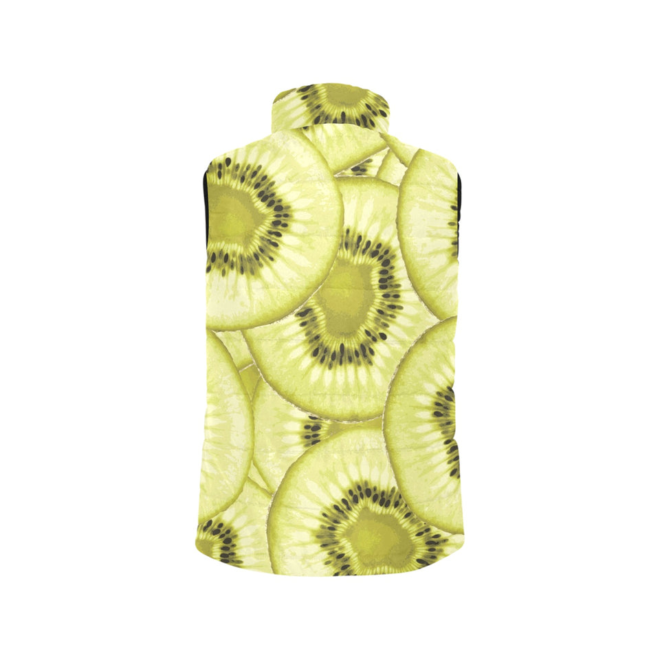 Sliced kiwi pattern Women's Padded Vest