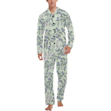 hand drawn blueberry pattern Men's Long Pajama Set