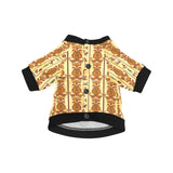 Egypt Hieroglyphics Pattern Print Design 04 All Over Print Pet Dog Round Neck Fuzzy Shirt