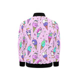 Cute ice cream cone animal pattern Kids' Boys' Girls' Bomber Jacket