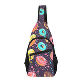 Colorful donut glaze pattern All Over Print Chest Bag