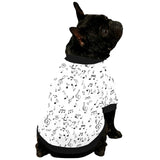 Music Notes Pattern Print Design 04 All Over Print Pet Dog Round Neck Fuzzy Shirt